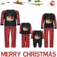 Licupiee Family Božićni PJS Usklađivanje skupova Žene Muškarci Xmas Podudaranje pidžama za odrasle Djeca Holiday Xmas Modni set za spavanje
