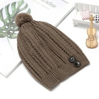 ZTTD Žene Jesen Zima Beanie Hat pletenje vune tople šešire Šešire