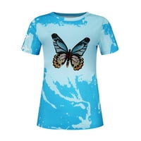 Poliester o-izrez košulje Lady Pub Fishnet Cut Cosy Lagana majica Cool Butterfly Festival Majica kratka