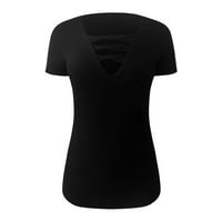 Dizajn ličnosti Casual Slim kratkih rukava majica kratkih rukava TOP ženska majica za izgaranje majica s dugim rukavima