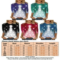 Dame dugih rukava pulover labave majice za majicu CREW izrez Bašični odmor Tors Purple 3xl