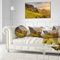 Art DesimanArt 'Sunrise u Quiraing Scotland' pejzažni jastuk od ispisanog ispisa u. In. Srednji