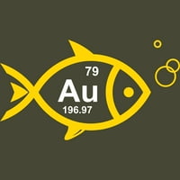 Zlatna ribica Muška vojska zelena grafika - dizajn ljudi 2xl