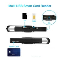 Thinsont Smart Card Reader USB 2. Micro SD TF memorijski utikač i reprodukujte CAC čitač kartica za