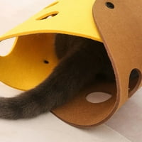 Felt CAT tunel, sklopivo tunel tunela za kućne ljubimce s rupama, DIY mačke reproduciraju se sklopivi, za interaktivnu i vježbu