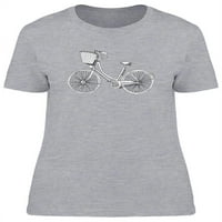 Damanski gradski bicikl s košarom majicama žena -image by shutterstock, ženska x-velika