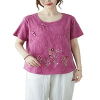 Prednjeg swalk-a Ležerne prilikom polupanjskog majica za košulju za posadu modna tunika Bluza Floral