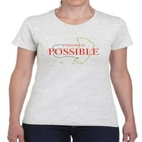 Sve je moguće lanci majica za žene -Image by shutterstock, ženska XX-velika