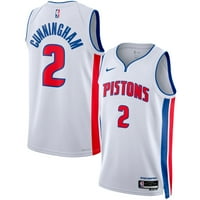 Unise Nike Cade Cunningham Bijeli Detroit Pistons Swingman Jersey - Udruženje Edition