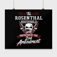 Prezime Rosenthal poster - Domaćinstvo zaštićeno 2. drugom Amandmanom - Personalizirani ljubitelji pištolja