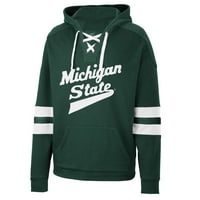 Muški kolosseum Zelena Michigan State Spartans čipka - pulover Hoodie