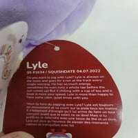 Squishmallows Zvanični Kellytoys Plišani Lyle Purple Ferret Valentines Edition Ultimate Soft Plish Punjena