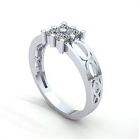 0,25ct okrugli rez dijamant muški ovalni klasični angažman godišnjica prstena od punog 10k ruža, bijela