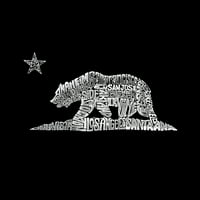 Pop Art Boy's Word Art Dugi rukav - Kalifornijski medvjed