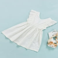 TODDLER Baby Girls Ruffle haljina slatka ljetna na plaži princeza princeze bijele 2- godine