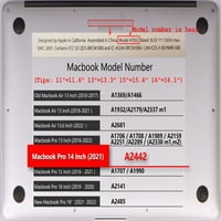 Kaishek tvrda futrola samo za Macbook Pro S - m2 M1, ružičasta serija 0269