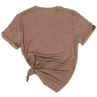 Apepal ženska ljetna casual majica bluza s kratkim rukavima Okrugli vrat Dan Nezavisnosti Ispis Tunic