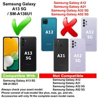 ViBecover tanak futrola kompatibilna za Samsung Galaxy A 5G SM-A136U1, ukupni štitnik Fle TPU, noćno