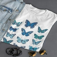 Majica u obliku leptira plave boje, dizajnirane žene - Dizajn, žene velike žene