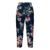 Pacommark PI ženske hlače plus veličina čišćenje ženske atletičke obrezane pantalone cvjetne ispise