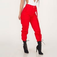 Ženske pantalone Ženske hlače Hlače Hlače Vojne borbene hlače Pocket hlače crvena l