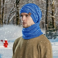 Muški i ženski zimski pleteni šal na papiru s morskom šalcom za vinovanje COIF zimski pleteni šešir tople šešire za glavu za odrasle za hladno vrijeme zimski šešir za muškarce hladno vrijeme