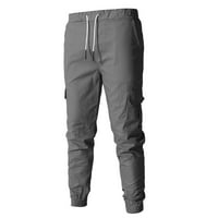 Ketyyh-chn velike i visoke hlače za muškarce Jogger trčanje hlače za muškarce sa džepovima tamno siva, XL