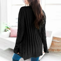 MLQIDK Womens Cardigan džemperi za žene lagani dugi džemper za žene crne kardigante plus veličina crna xxl