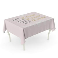 Ručno pismo zime moderno na ružičastom skandinavskom i elegantnom slovom stolnjak stolcloth stol za stol za stol za kućnu zabavu