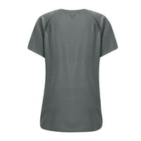 Strungten ženski vrhovi Dressy ljetni modni casual print casual majica ramena rukava V izrez Slim Flowy