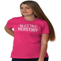 Čineći je Herstory njenu priču feminističku žensku grafičku majicu majica za brisco Brends 5x