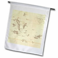 Antička karta Galapagos otoka - Vintage Art Garden Flag FL-79332-2