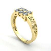 Originalni 0,75ct okrugli rez dijamant muški klaster klasični godišnjički angažman prsten od punog 18k