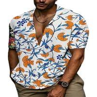 Colisha Muška majica Kratki rukav Dugme Down Summer Košulje Havajski odmor Rever Bluuse Bluza Lake Blue