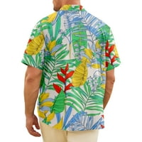 Muške crtane cvijeće životinje uzorak kratkih rukava na havajske majice