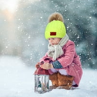 Wmkox8yii djeca zimska beanie šešir toplica gusta skijalica s pahuljicama zimska šešir za djevojke dječake