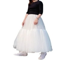 Iskrivljene žene tutu tulu suknje suknje retro maxi suknja s visokim strukom A-line midi maturalne suknje