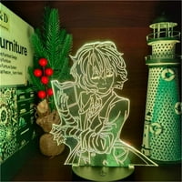 Nova Anime Manga Bungo Stray Doc Dazai Rezervirajte 3D LED Anime Lamp Nightlights Illusion Stol za promjenu boje za ukrašavanje spavaće sobe Božićne sobe, BFHD690