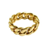 Kukoosong Mothers Day Pokloni Modni kreativni geometrijski lanac prsten za nakit za žene za žene Zlato