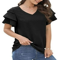Dame Ljetne vrhove Majica kratkih rukava Majica Soft Colover Majica Soft Pulover Holiday Tee Black XL