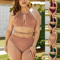 Plus size za žene kupaći kostimi kupaći kostimi visokog struka