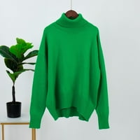 Wyongtao ženski pulover džemper jesen zimske labave pletenje sa klasičnim džemper sa džemperom u boji,