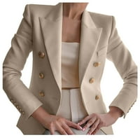 Plus veličine kaputa zimski čišćenje elegantne poslovne kancelarijske radne žene ženska dama sa čvrstim gumb odijelo jakna kaput pada štednja z