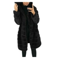 Ženske jakne Ediodpoh Žene -Fur 'Gilet' Gilet s dugih rukava kaput toplije jakna kaput kaput jakne kaputi