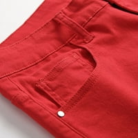 Simplmasygeni Muška čišćenje Jeans Udobne pantalone Color Print Modni labavi zatvarač zatvarač Čvrsto