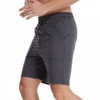 Mens crtač velike džepove kratke hlače ljetne atletičke teretane jogger hlače trčanje sportskih zveza, velike, tamno sive
