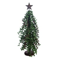 Savremeni dom Živi 23 Božićno drvce sa rustikalnim zvezdanskim dekorom i bobicama