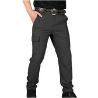 Muškarci Slim-Fit Stretch Terroucka sa više džepnih ležernih pantalona za noge na otvorenom za brzo