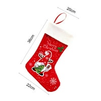 Goodie torba Božićni uzorak Tkanina otporna na habanje Gnome Snowflake čarapa Xmas Decor Tree