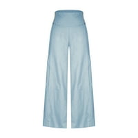 Voncos Womens Loose hlače za žene Ležerne prilike na ležeru Cvjetni ispisani struk duge hlače sa džepom